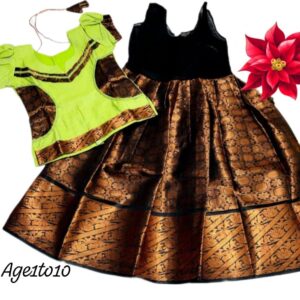 Kids Lehangas Black and Green