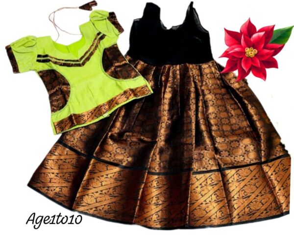 Kids Lehangas Black and Green