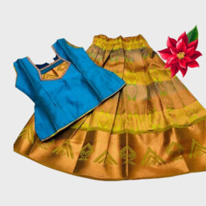 Kids Lehangas Blue and Yellow